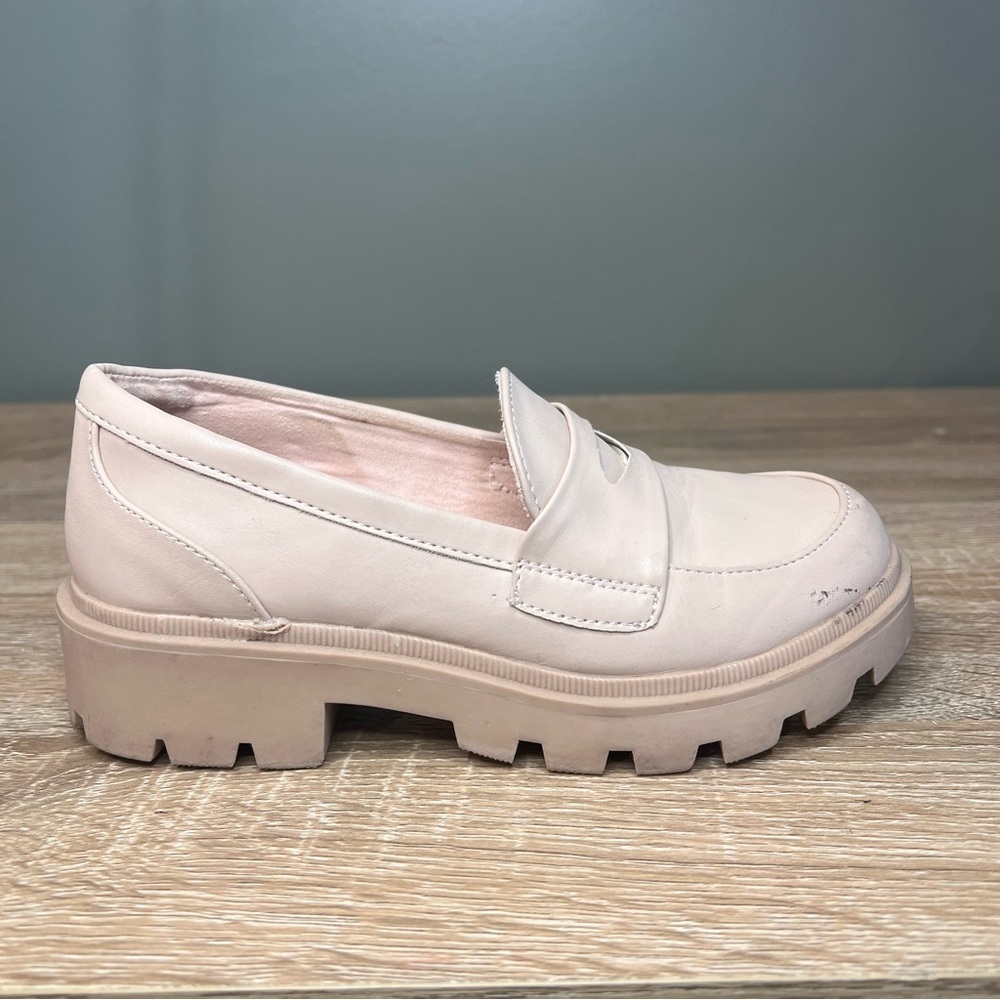 Sonoma Goods For Life Larue Girls Size 1 Platform Loafer – Nude - Picture 3 of 8